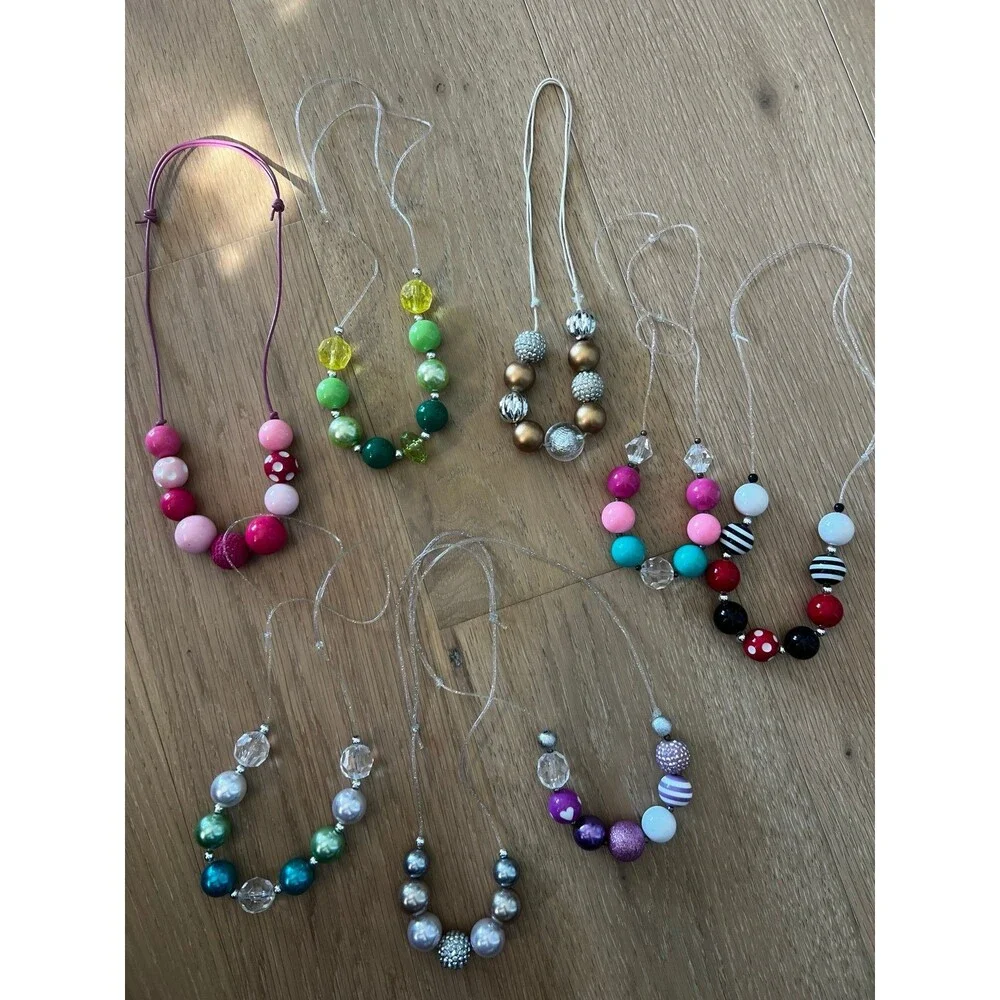 Toddler Girls Bubblegum Necklaces Bundle Lot - Picture 2 of 8